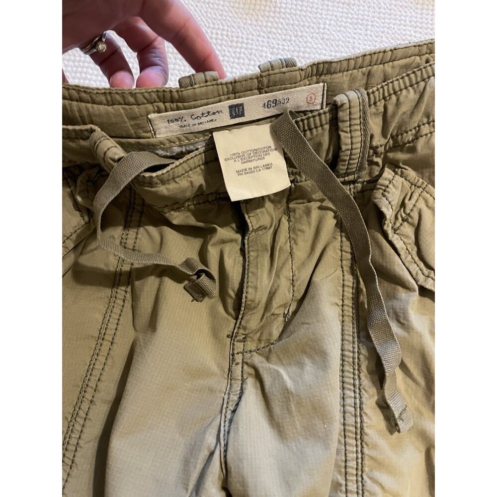 Vtg Y2K Gap Cotton Tan Cargo Baggy Pockets Zip Skater Paratrooper Pants 8 - Picture 7 of 7